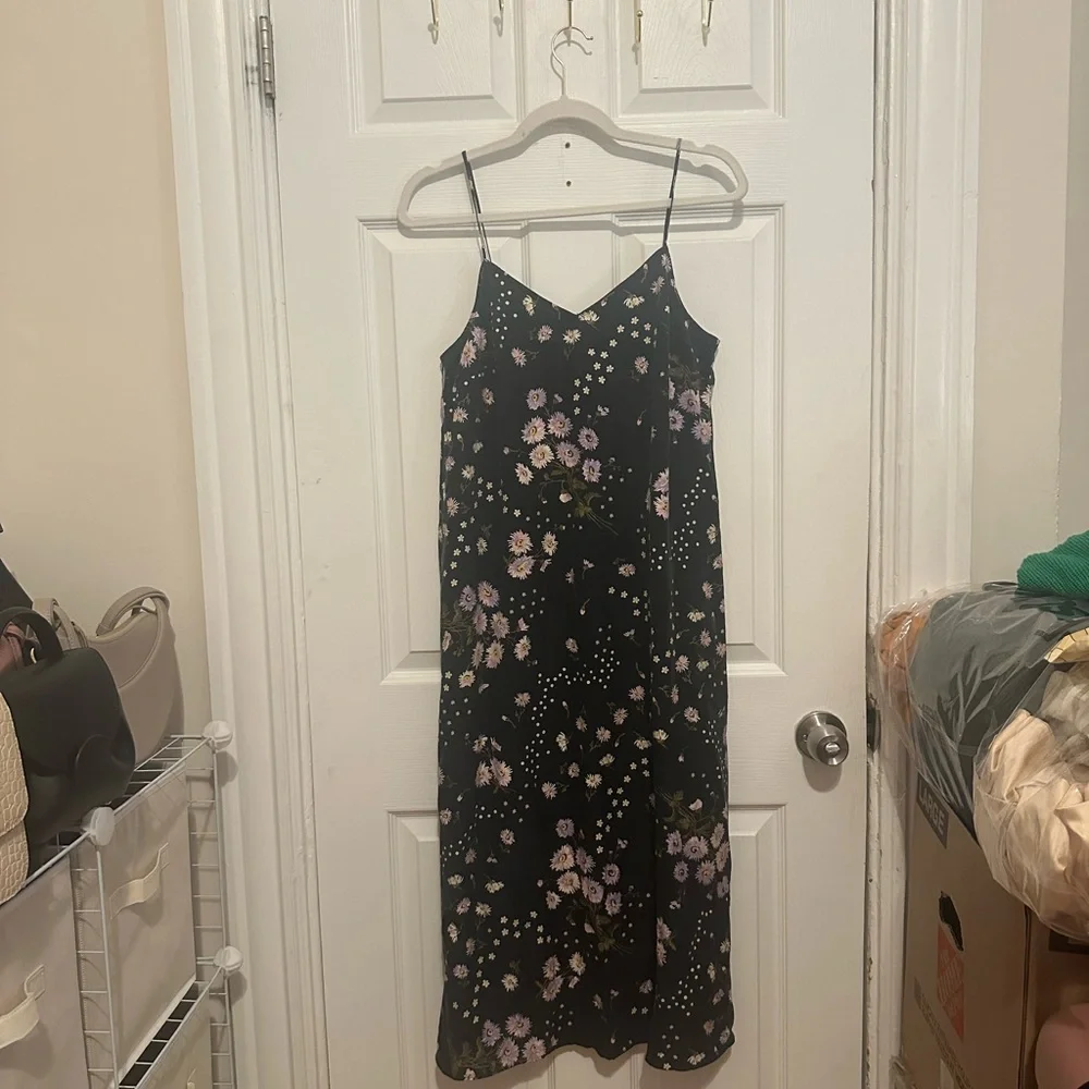 NWT Madewell Silk Eva Slip Dress in Polka Daisies - Picture 3 of 8